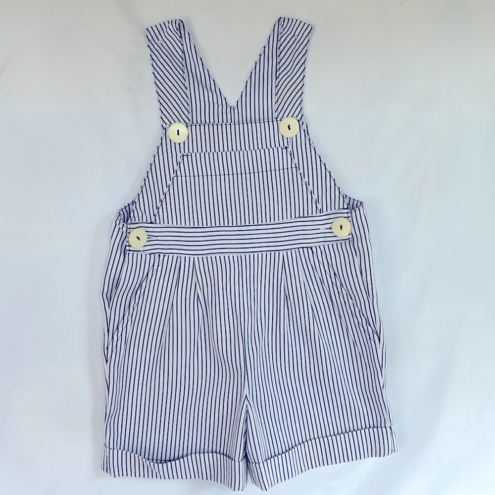 VINTAGE 2004  NECK & NECK EUROPEAN Style Unisex Overalls White & Blue Stripes 4
